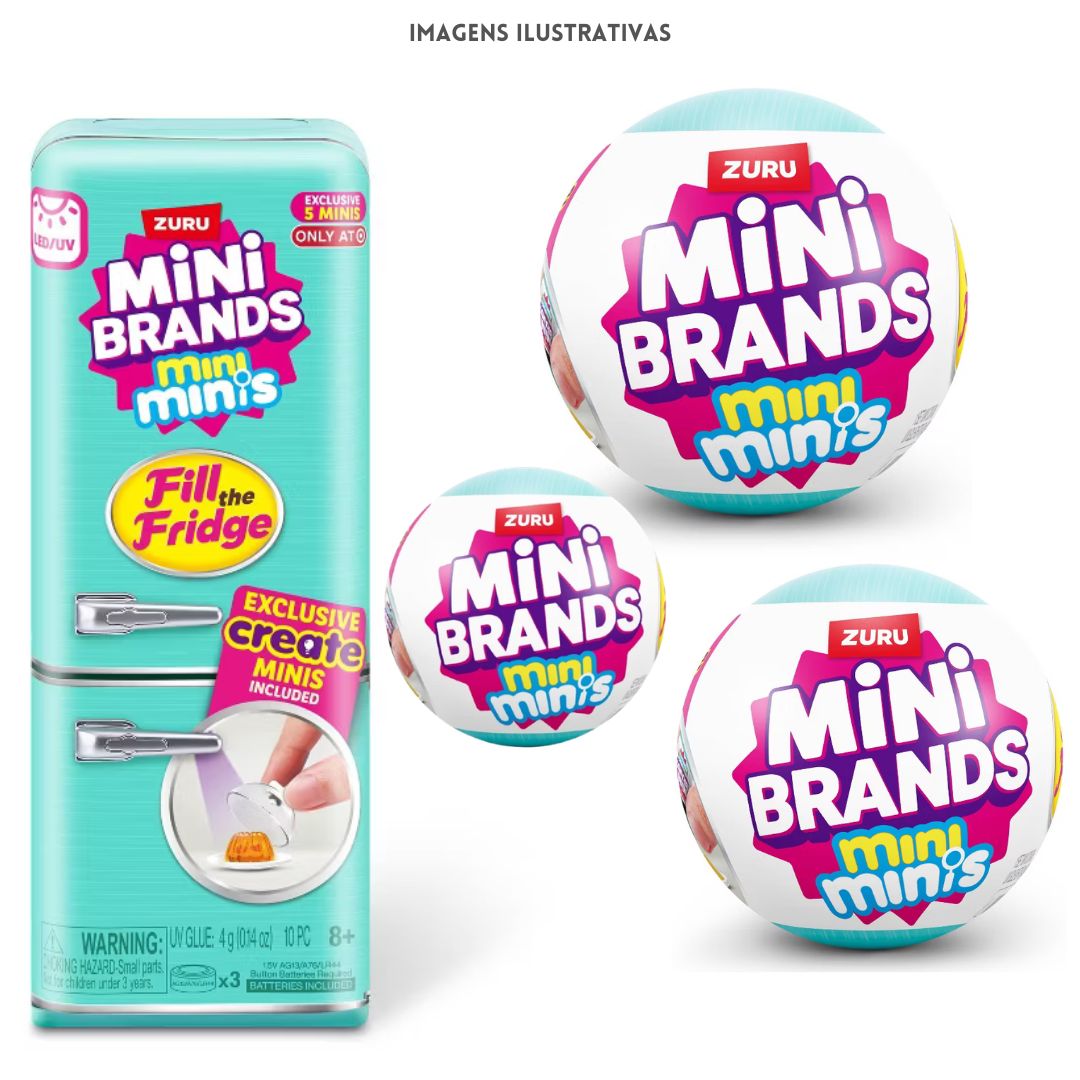 Mini Geladeira Viral + 3 Bolinhas